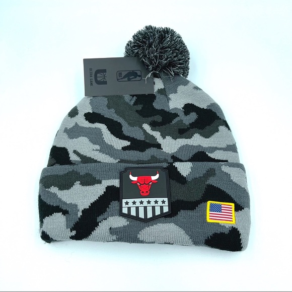 NBA Other - NBA Ultra Game Chicago Bulls Salute to Service Camouflage Winter Knit Cap Beanie